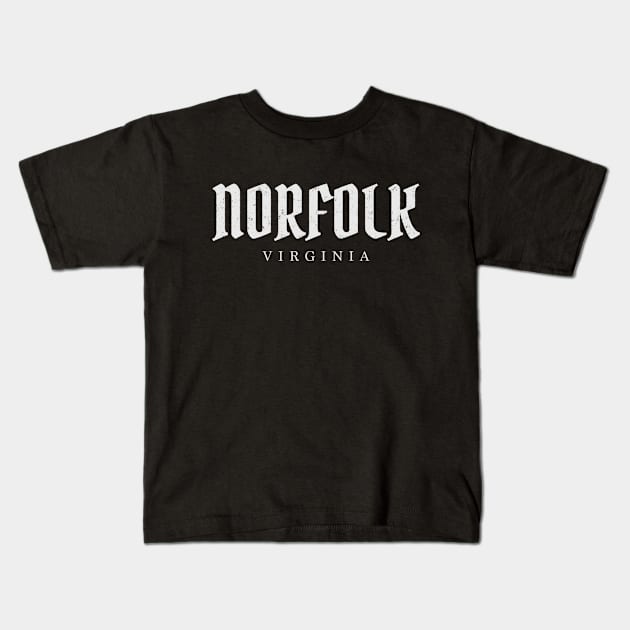 Norfolk, Virginia Kids T-Shirt by pxdg